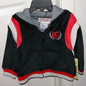 Carter's Boy's Hooded Velour Jacket New/18 Mos.